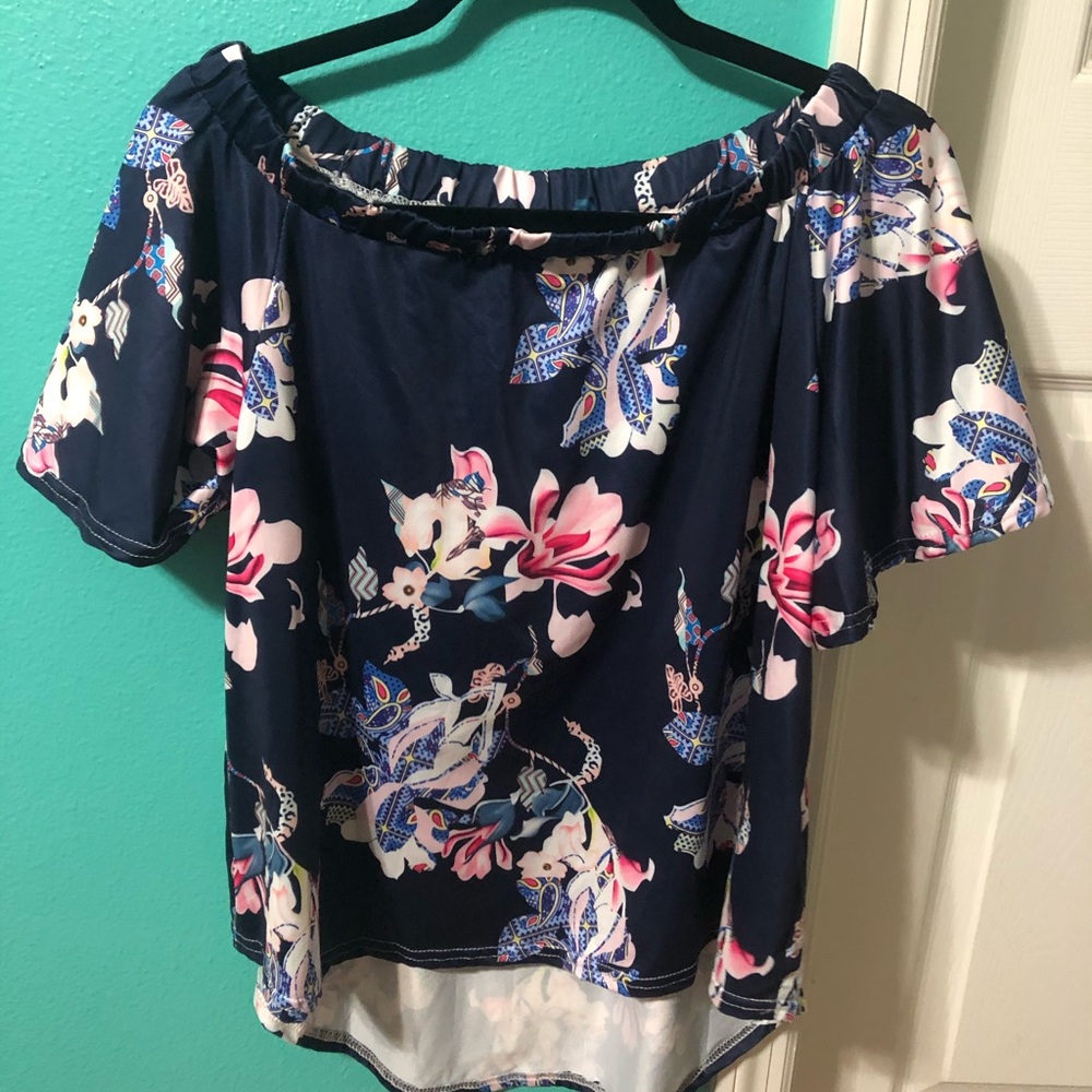 Floral off the shoulder top